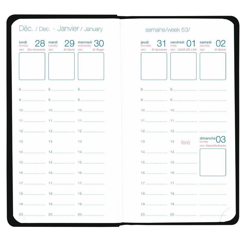3664447085760-Agenda de poche Astoria - 1 semaine sur 2 pages - 9,5 x 17,5 cm - disponible dans différe-P_400000275_3-2