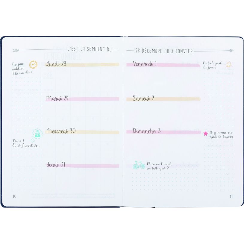 3664447090665-My Hello Agenda - 1 semaine sur 2 pages - A5 - disponible dans différentes couleurs - Obe-P_400000277_5-4