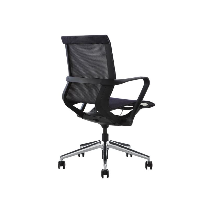 3700339883707-Chaise HARRY - pieds sur roulettes - avec accoudoirs - noir-P_400000330_3-2