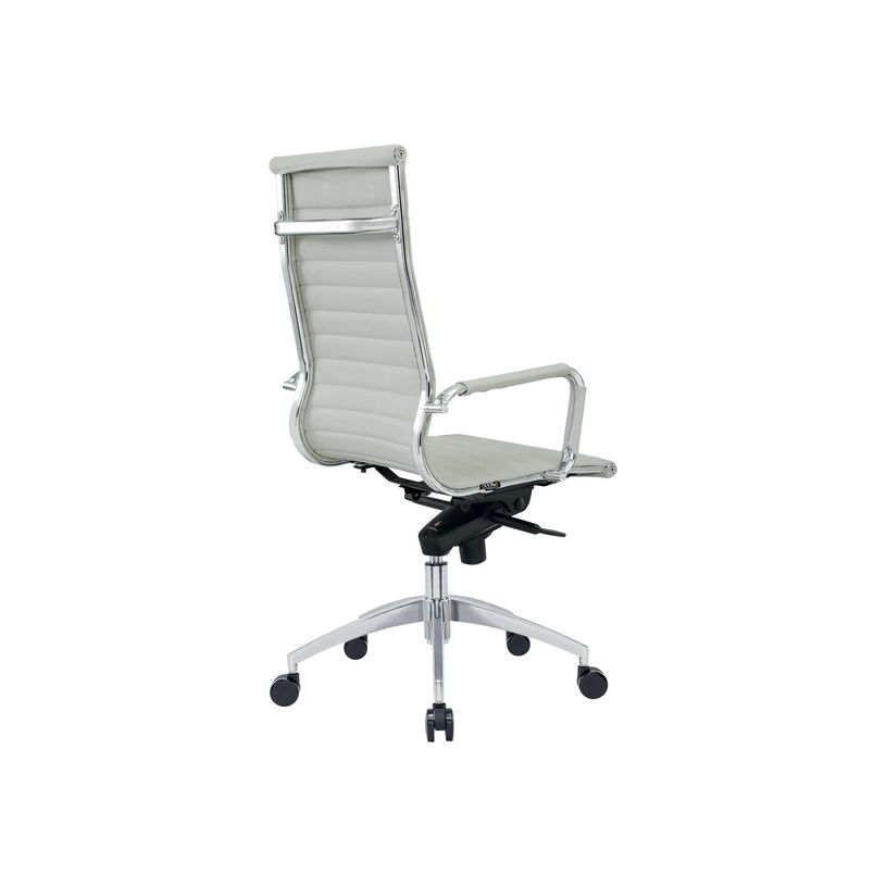 3700339883790-Fauteuil de bureau WARREN - accoudoirs fixes - cuir blanc-P_400000332_3-2