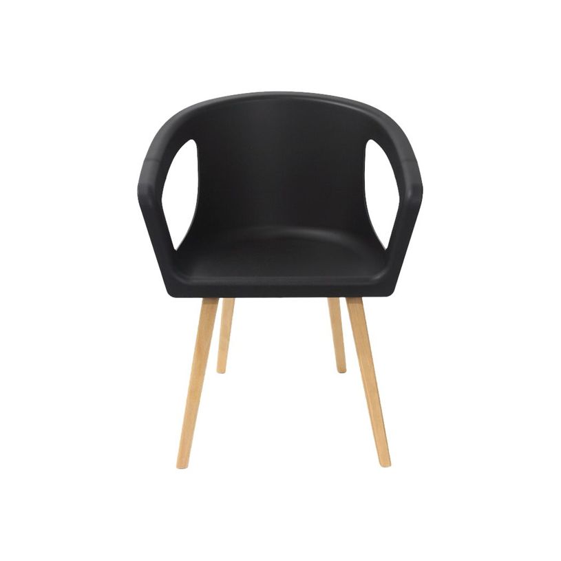 3700339883202-Chaise ONENNA - pieds bois - accoudoirs intégrés - coque noire-P_400000344_3-2