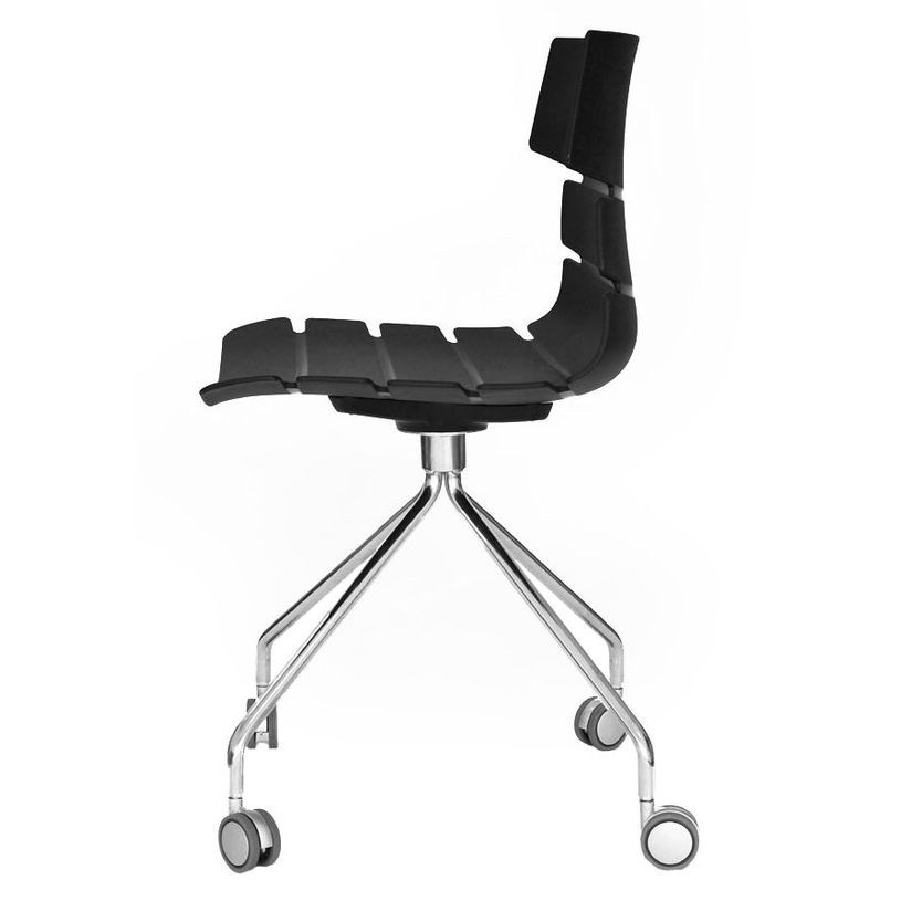 3700339877188-Chaise JUNE - pieds métal avec roulette - coque noire-P_400000348_3-2