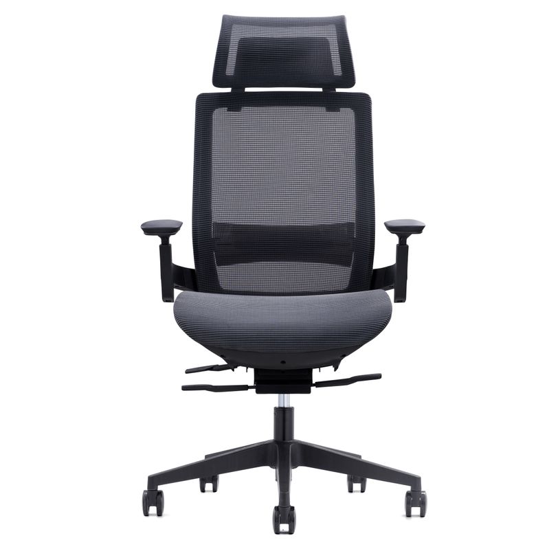 3700339893904-Fauteuil de bureau WALLACE - accoudoirs réglables - appui-tête réglable - noir-P_400000350_2-1