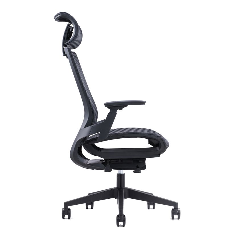 3700339893904-Fauteuil de bureau WALLACE - accoudoirs réglables - appui-tête réglable - noir-P_400000350_4-3