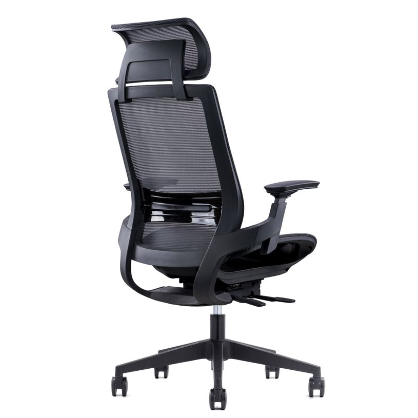 3700339893904-Fauteuil de bureau WALLACE - accoudoirs réglables - appui-tête réglable - noir-P_400000350_5-4