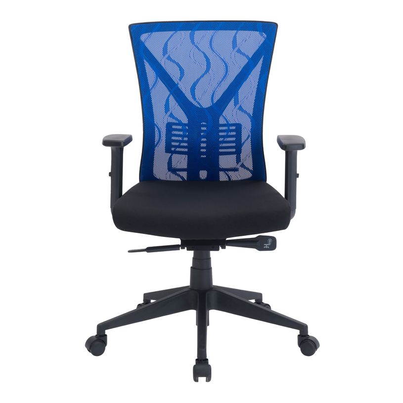 3397701635875-Fauteuil de bureau MARVIN - Accoudoirs réglables - noir et bleu-P_400000365_4-3
