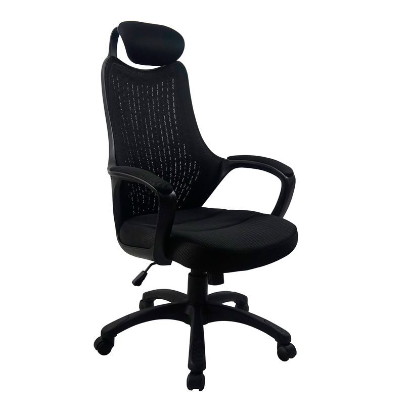 3397701635974-Fauteuil de bureau GALILEE - accoudoirs fixes - appui-tête intégré - noir-P_400000367_2-1