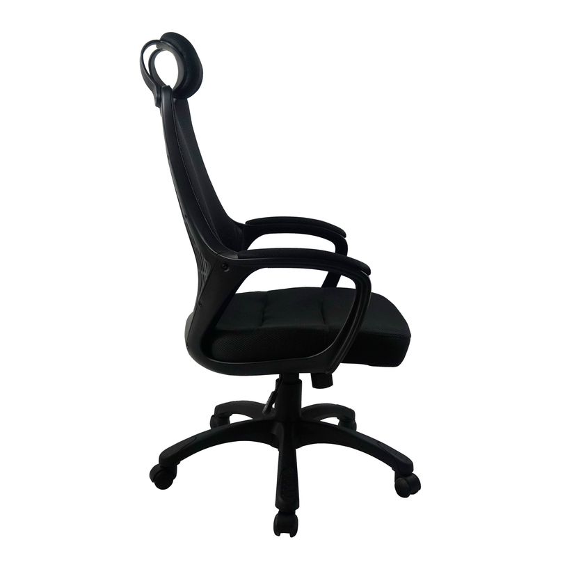 3397701635974-Fauteuil de bureau GALILEE - accoudoirs fixes - appui-tête intégré - noir-P_400000367_3-2