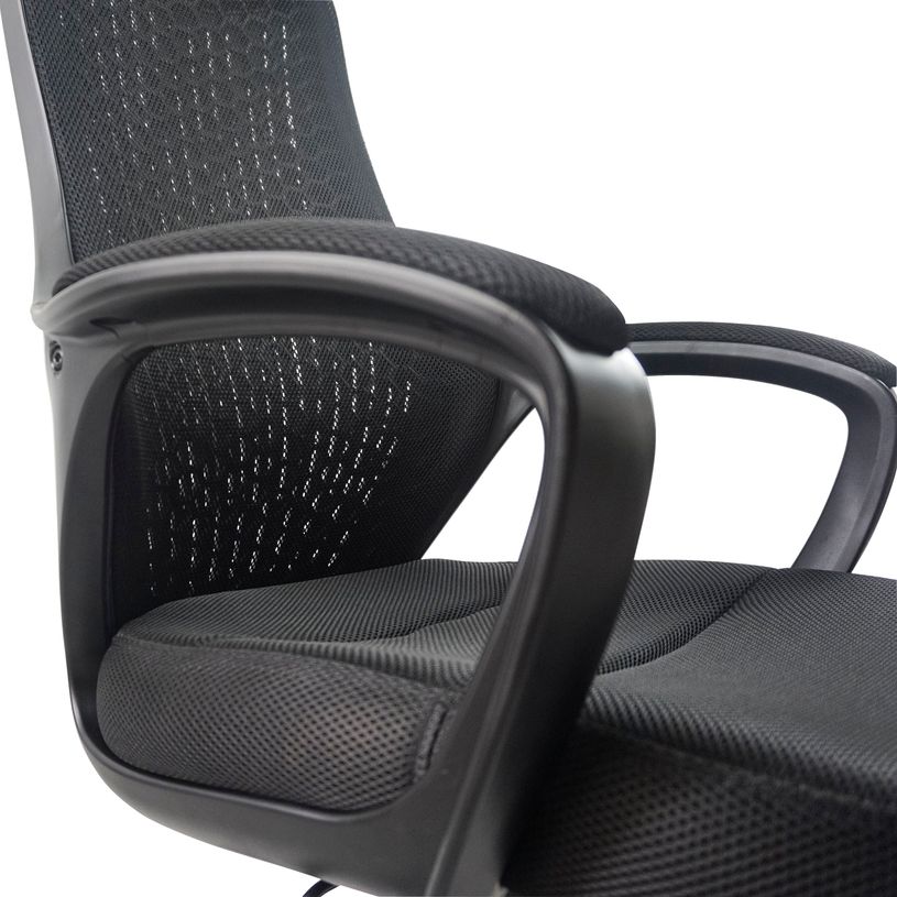 3397701635974-Fauteuil de bureau GALILEE - accoudoirs fixes - appui-tête intégré - noir-P_400000367_4-3