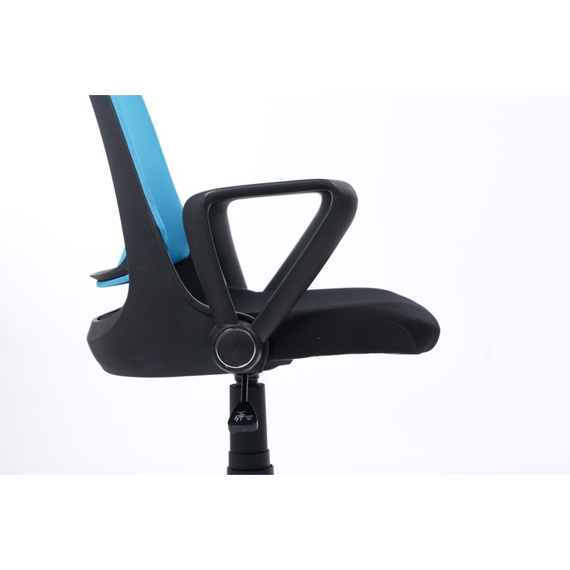 3760185029124-Fauteuil de bureau DAKOTA - accoudoirs rabattables - noir et bleu-P_400000369_3-2