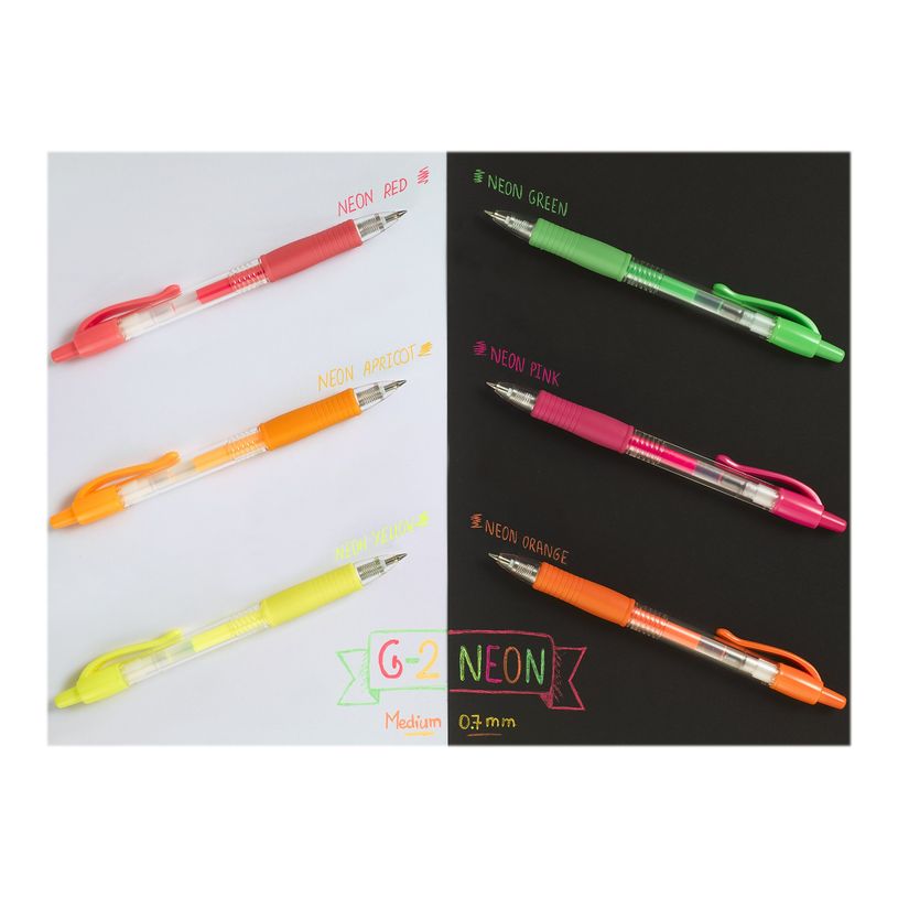 4902505586439-Pilot G-2 Neon - Roller - pointe moyenne - orange fluo-P_400000375_1-1