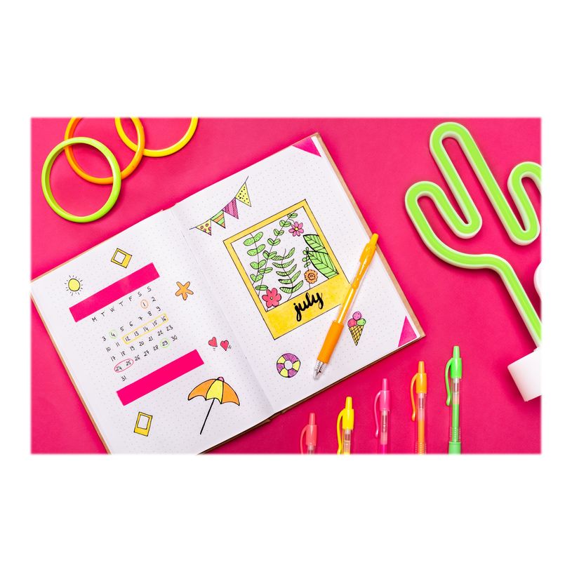 4902505586453-Pilot G-2 Neon - Roller - pointe moyenne - jaune-P_400000377_3-3