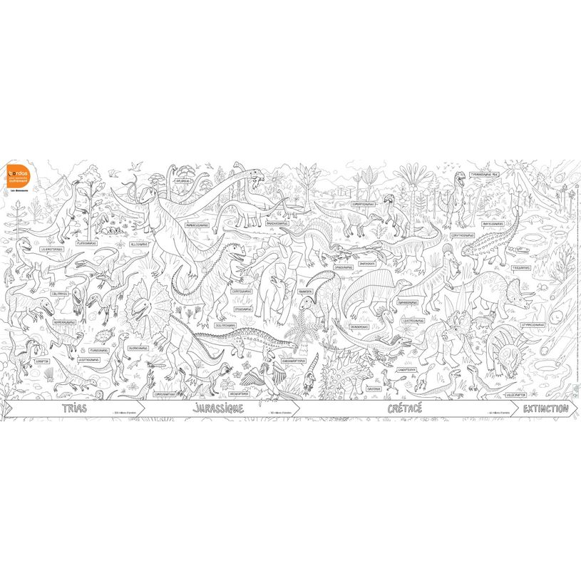 3133097358543-Les Posters à colorier - Les Dinosaures-P_400000496_1-0