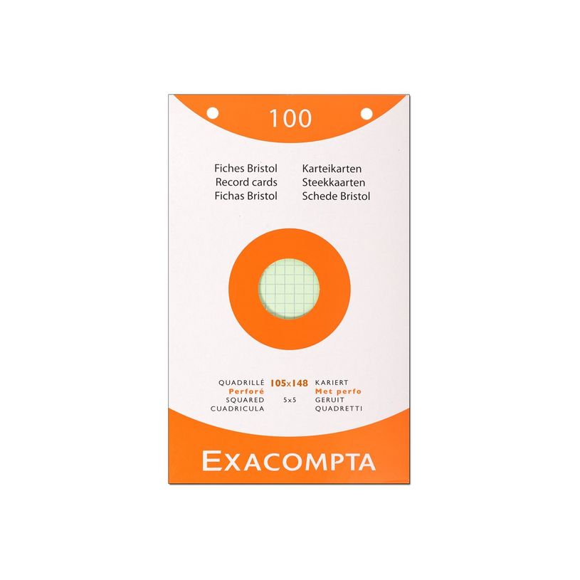 3130631136599-Exacompta - Pack de 100 Fiches Bristol - 10 x 15 cm - petits carreaux - perforées - coule-P_400000618_1-0