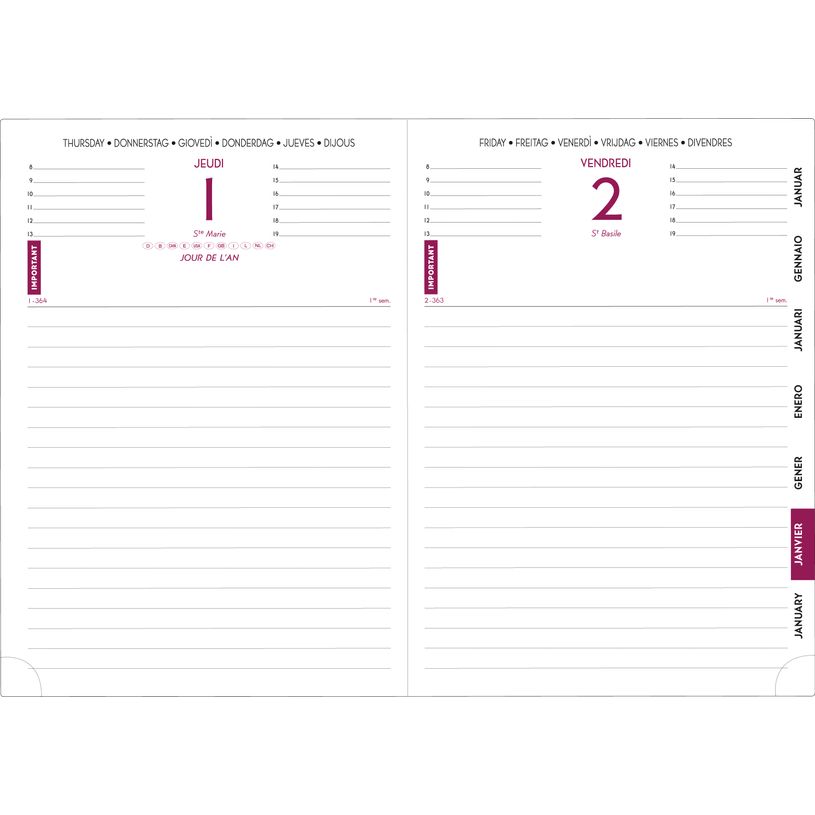 3660942069175-Agenda Tailor Journal 17 - 1 jour par page - 12 x 17 cm - disponible dans différentes cou-P_400000736_5-3