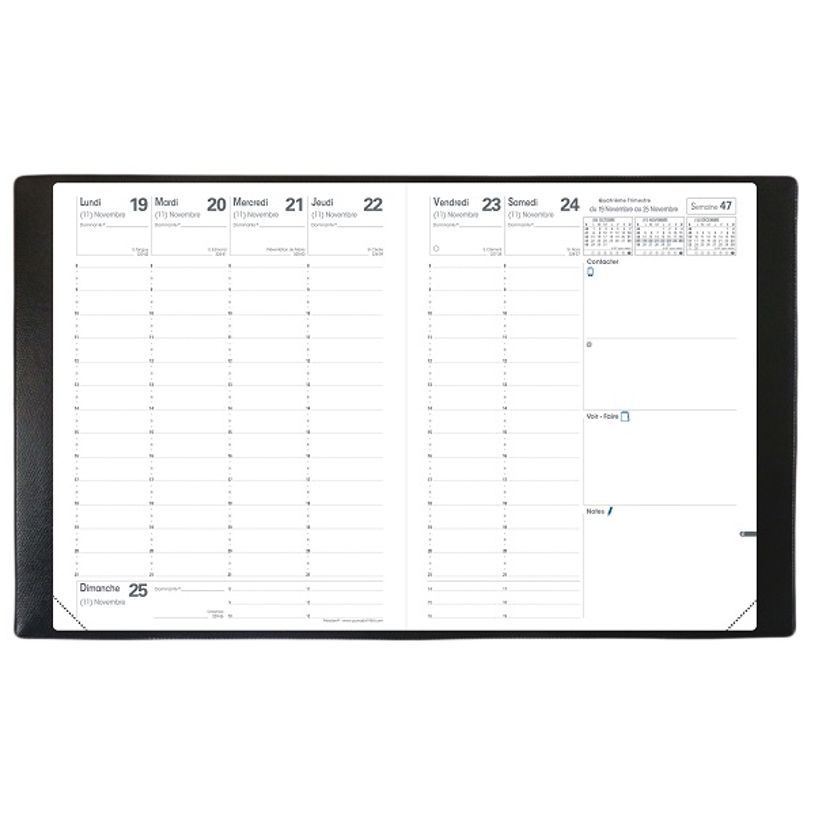 3371010445028-Agenda Toscana President - 1 semaine sur 2 pages - 21 x 27 cm - rose - Quo Vadis-P_400000746_3-1