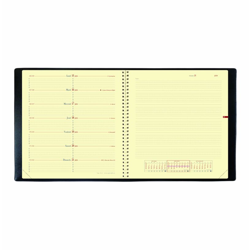 3371010445752-Agenda Soho Note 16S - 1 semaine sur 2 pages - 16 x 16 cm - bleu ardoise - Quo Vadis-P_400000775_3-1