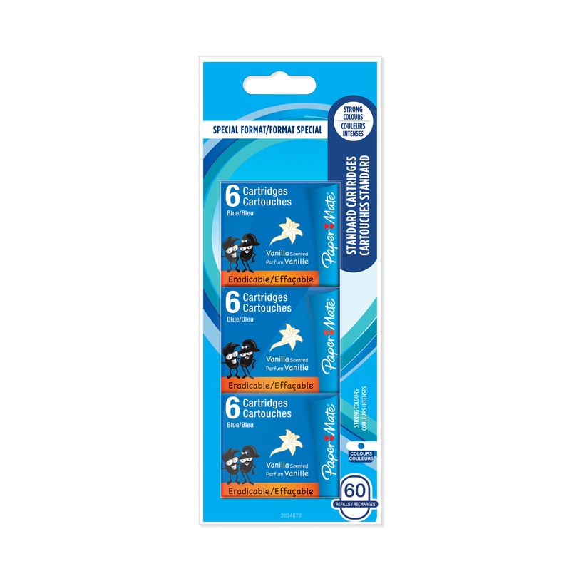 3026980052768-Papermate - 60 cartouches d'encre pour stylo plume - bleu-P_400000805_1-0