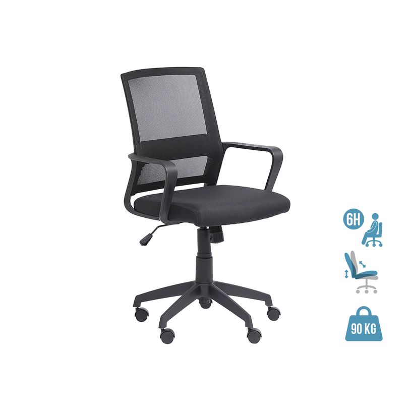 3760185020817-Fauteuil de bureau LIBERTY 01 - accoudoirs fixes - sans appui-tête - noir-P_400000839_1-0