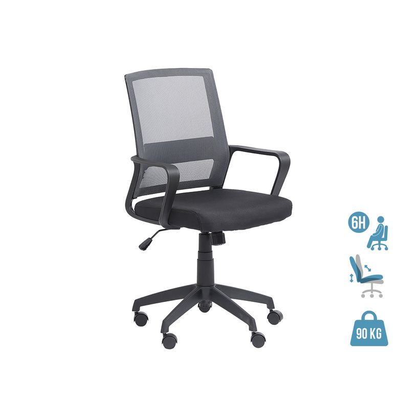 3760185020824-Fauteuil de bureau LIBERTY 01 - accoudoirs fixes - sans appui-tête - noir et gris-P_400000840_1-0