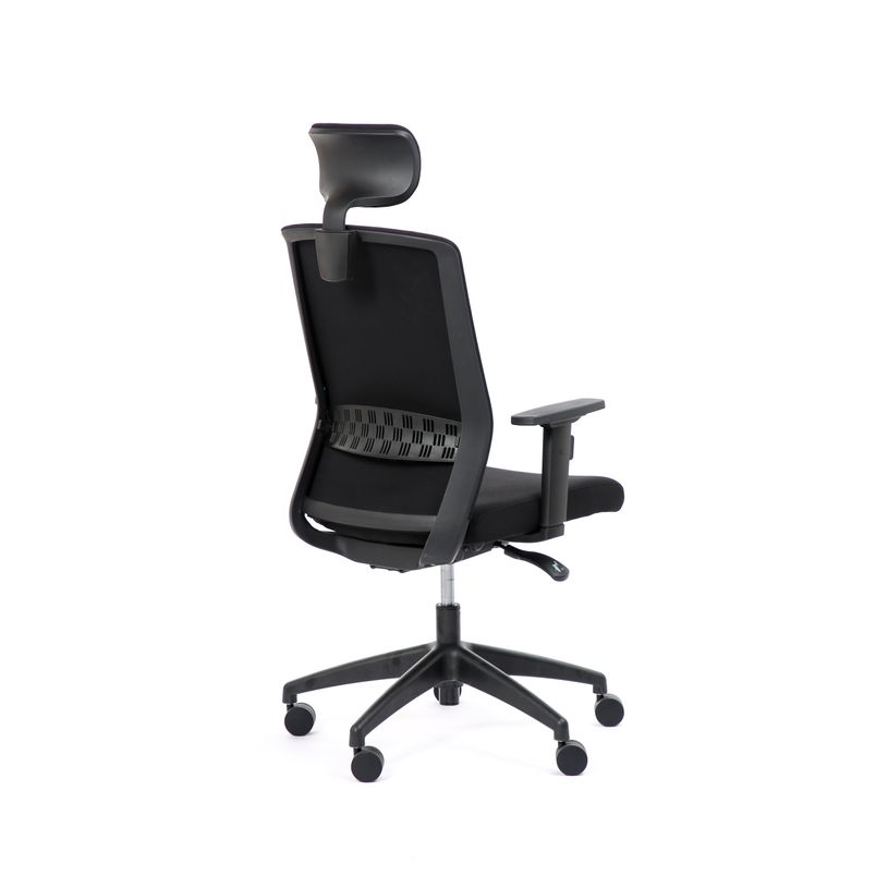 3701338801723-Fauteuil de bureau SCOTTY - accoudoirs réglables - appui-tête réglable - noir-P_400000844_3-2