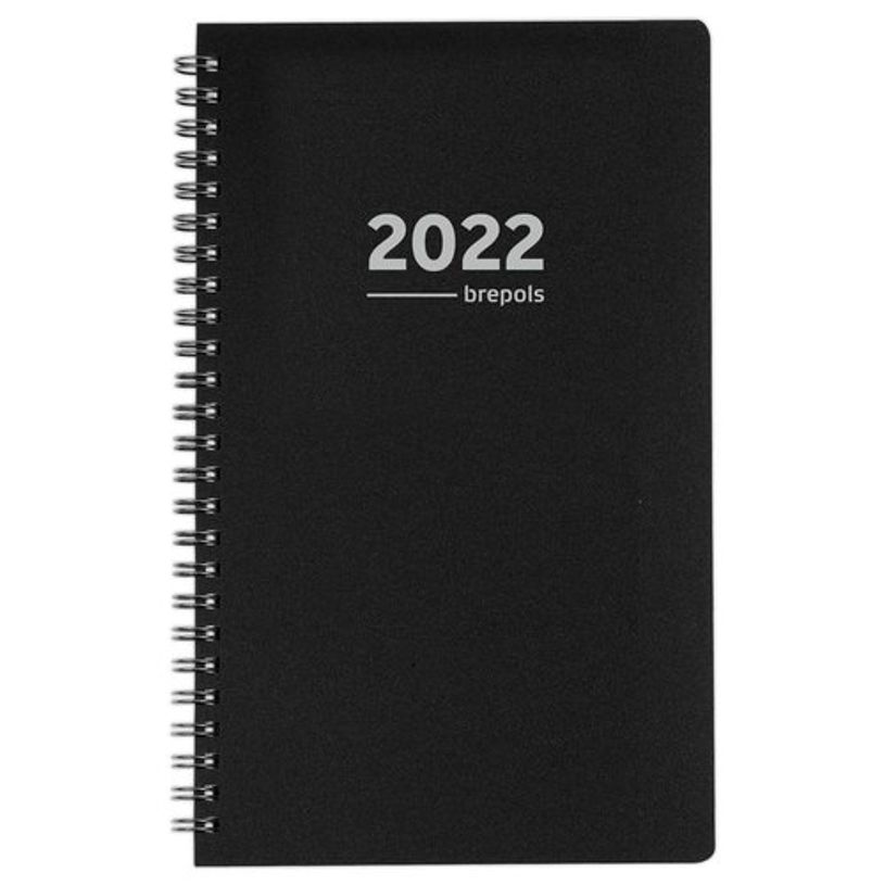 5412303375177-Agenda Brestyle Polypro - 1 semaine sur 2 pages - noir - Brepols-P_400000977_1-0