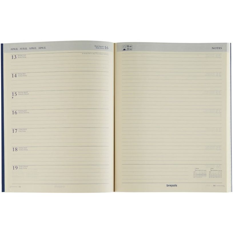 5412303375146-Agenda Essenz - 1 semaine par page + 1 page de notes - 17 x 22 cm - anthracite - Brepols-P_400000979_3-1