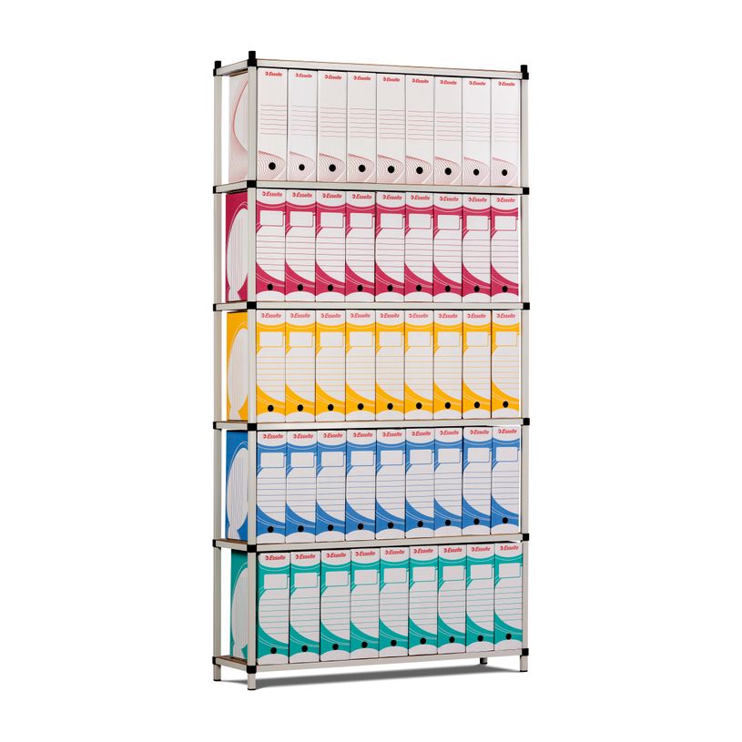 3660141140026-Paperflow Tubeco - Rack à étagère - rayonnage de bureau 6 niveaux - élément de départ - 200 x 100--0