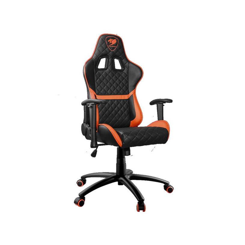 4715302440459-Fauteuil gamer ARMOR ONE - accoudoirs réglables - appui-tête intégré - noir et orange-P_400001309_5-4