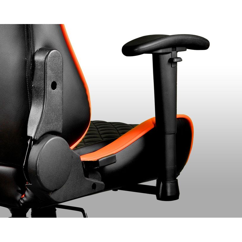 4715302440459-Fauteuil gamer ARMOR ONE - accoudoirs réglables - appui-tête intégré - noir et orange-P_400001309_8-7