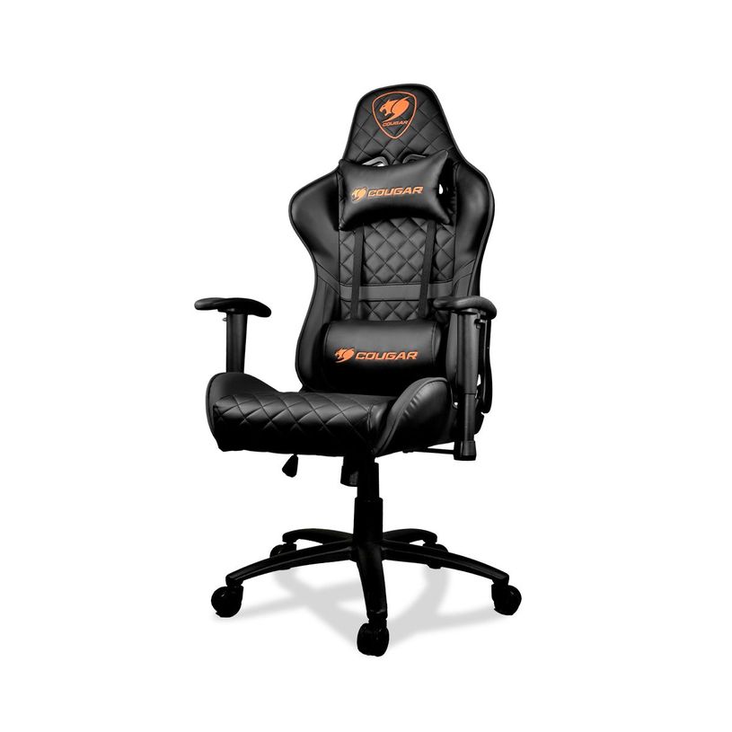 4715302440770-Fauteuil gamer ARMOR ONE - accoudoirs réglables - appui-tête intégré - noir-P_400001310_2-1