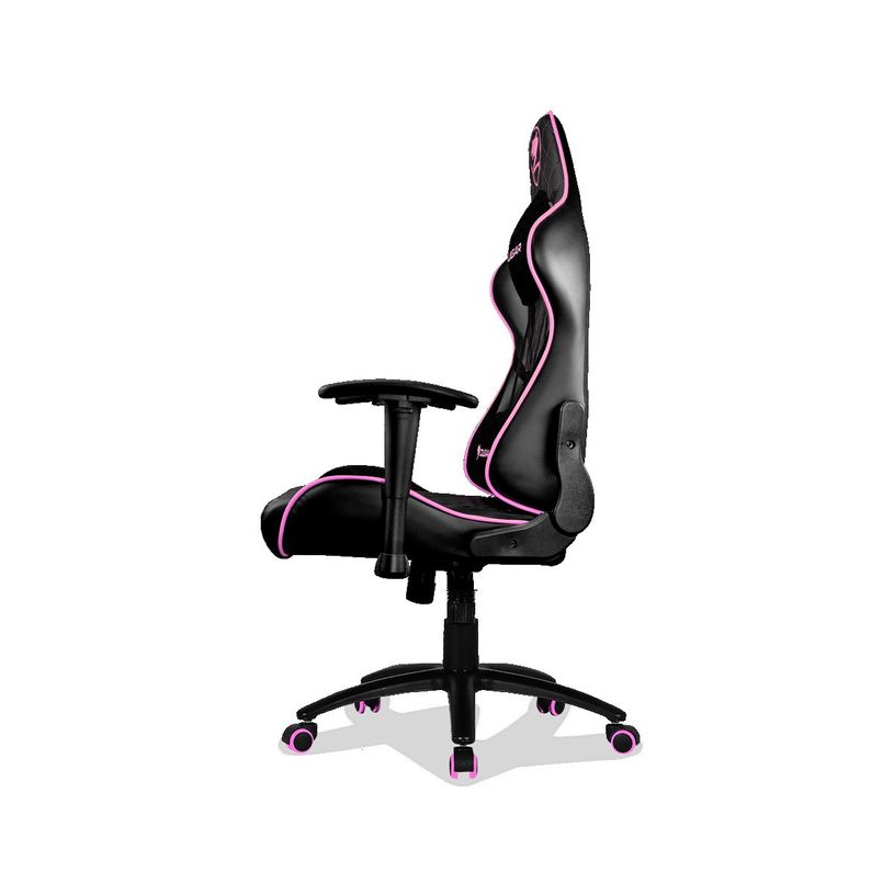 4715302442569-Fauteuil gamer ARMOR ONE - accoudoirs réglables - appui-tête intégré - noir et rose-P_400001311_3-2