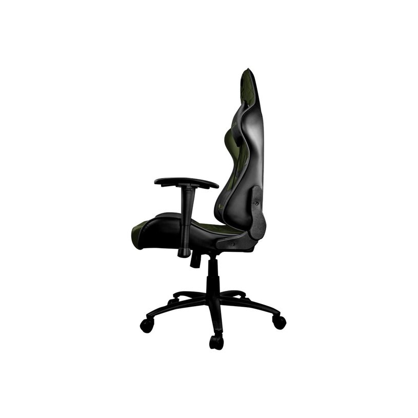 4715302442484-Fauteuil gamer ARMOR ONE - accoudoirs réglables - appui-tête intégré - noir et vert-P_400001312_3-2