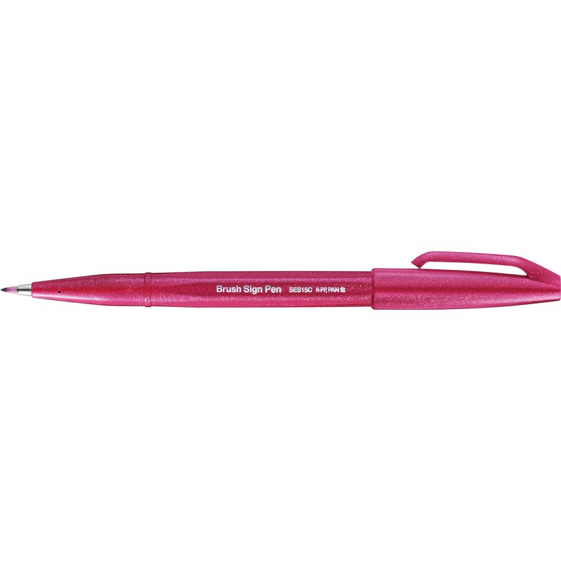 4902506364999-Pentel Sign pen - Feutre pinceau à pointe souple - rouge framboise-P_400001329_3-0