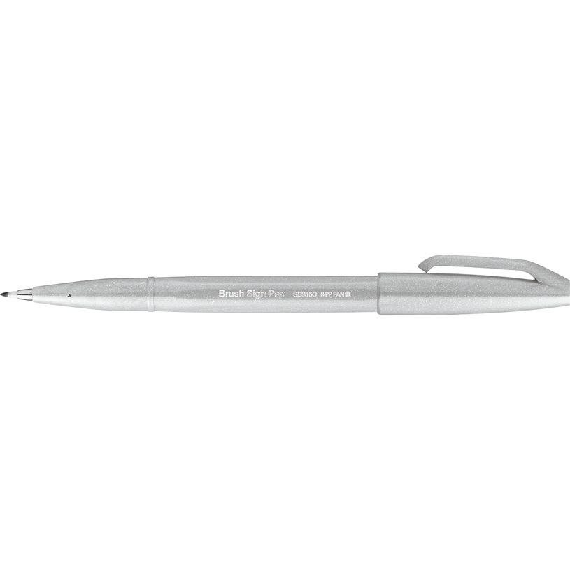 4902506365057-Pentel Sign pen - Feutre pinceau à pointe souple - gris clair-P_400001335_3-0