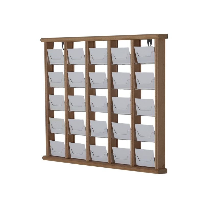 3660412028299-INOVSHOP - Présentoir de cartes de visite mural - 5 x 5 compartiments - finition bois fon-P_400001414_1-0