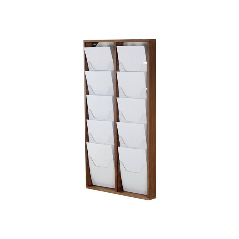 3660412028312-INOVSHOP - Présentoir de journaux mural - 2 x 5 compartiments A4 - bois naturel-P_400001416_1-0