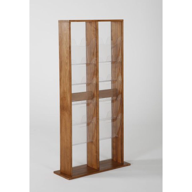 3660412028398-INOVSHOP - Présentoir de journaux de sol - 2 x 5 compartiments A4 - bois naturel-P_400001424_2-1