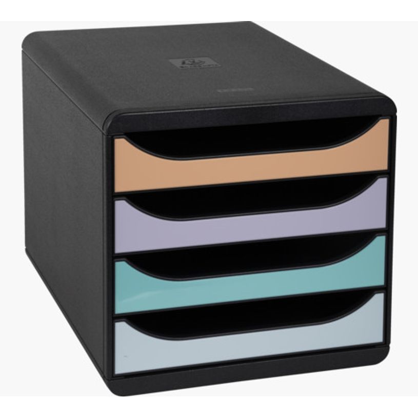 9002493424593-Exacompta BigBox - Module de classement 4 tiroirs - noir/pastel glossy-P_400001526_1-0