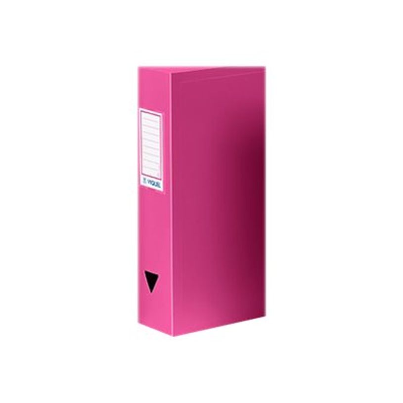 3135251144269-Viquel - Boîte de classement plastique - dos 100 mm - rose fuchsia-P_400001604_2-1