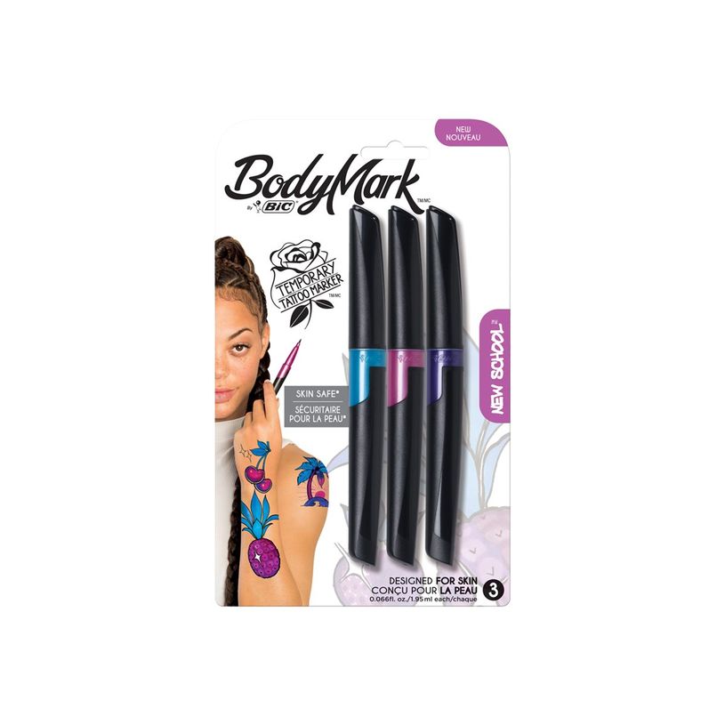 3086123570955-BIC BodyMark New School - 3 marqueurs tatoo + 2 pochoirs - couleurs assorties-P_400001631_4-0