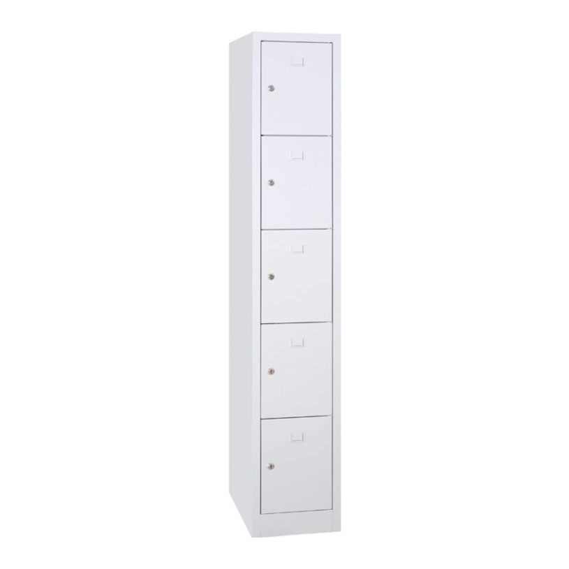 3700339894505-Vestiaire 1 colonne soit 5 cases monobloc - H180 x L30 x P50 cm - blanc-P_400001645_1-0