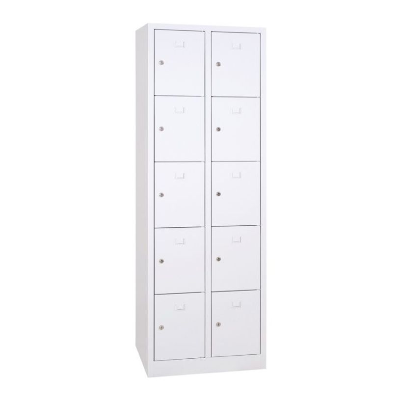 3700339894604-Vestiaire 2 colonnes soit 10 cases monobloc - H180 x L60 x P50 cm - blanc-P_400001646_1-0