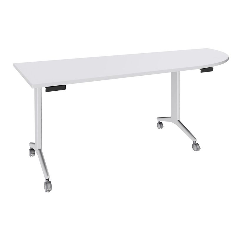 3253310160415-Table de réunion abattantes angle à droite - L200 x P80 cm - pied blanc - plateau blanc -P_400001676_1-0