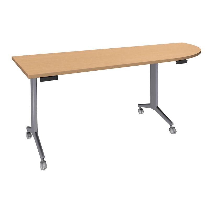 3253310160408-Table de réunion abattantes angle à droite - L200 x P80 cm - pied alu - plateau imitatio-P_400001681_1-0