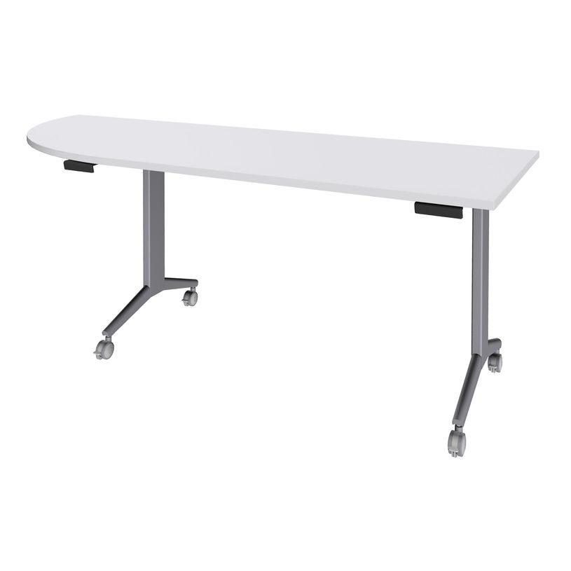 3253310160521-Table de réunion abattantes angle à gauche - L200 x P80 cm - pied alu - plateau blanc pe-P_400001685_1-0