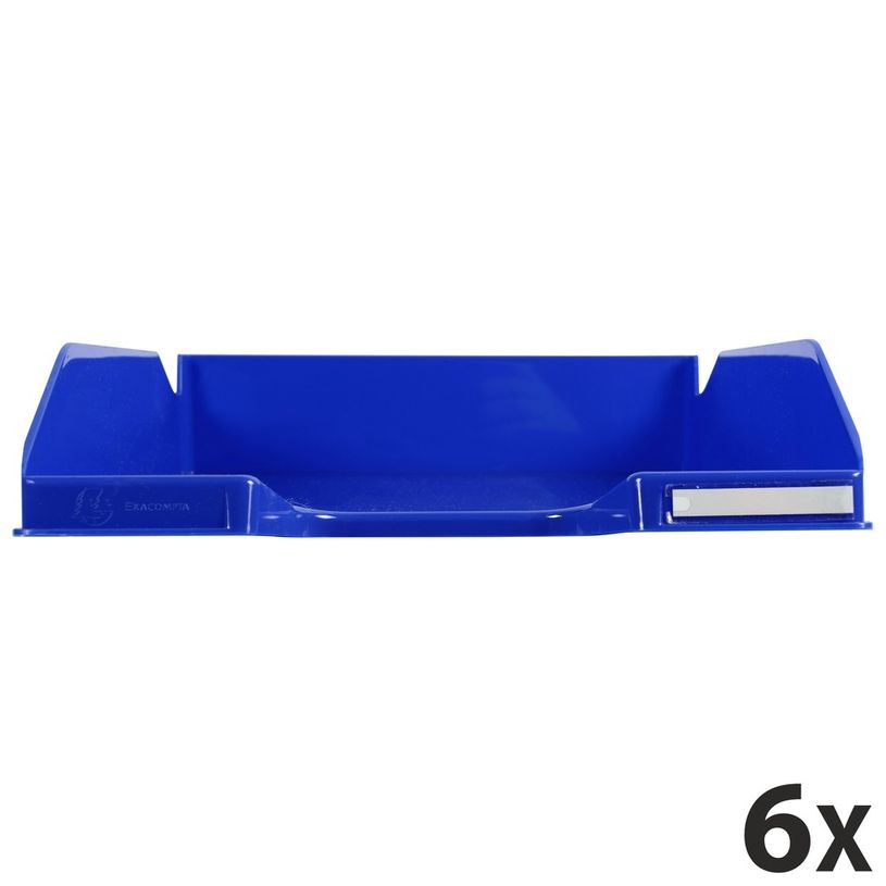 9002493110960-Exacompta COMBO Glossy - 6 Corbeilles à courrier bleu royal-P_400001701_1-0