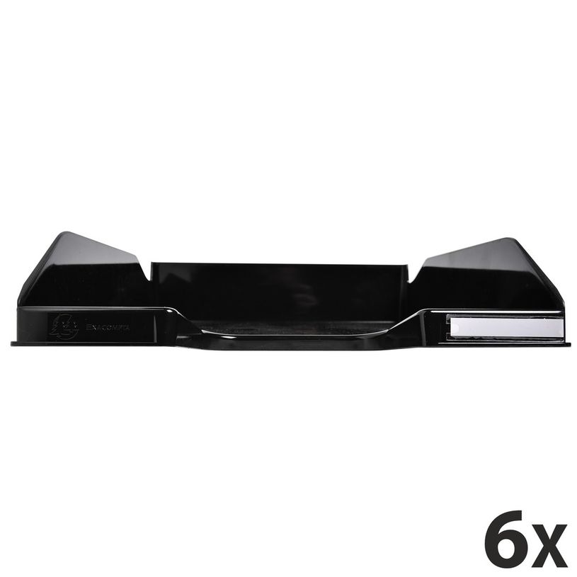 9002493014657-Exacompta COMBO Glossy - 6 Corbeilles à courrier noir-P_400001705_1-0