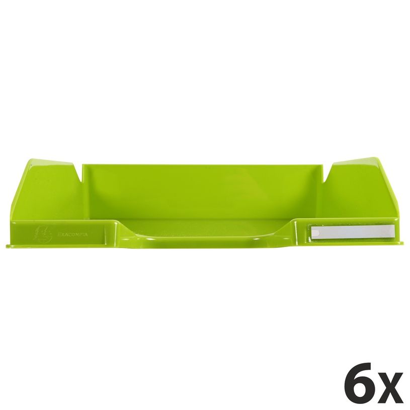 9002493110885-Exacompta COMBO Glossy - 6 Corbeilles à courrier vert anis-P_400001711_1-0