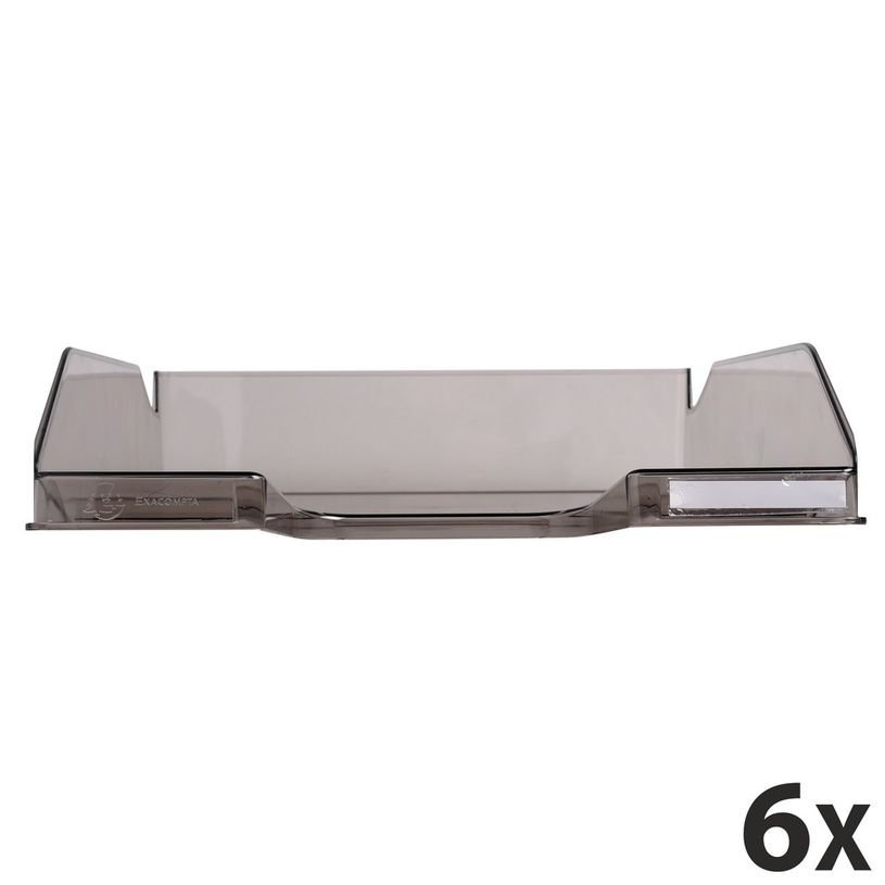 9002493014640-Exacompta COMBO Glossy - 6 Corbeilles à courrier gris-P_400001712_1-0